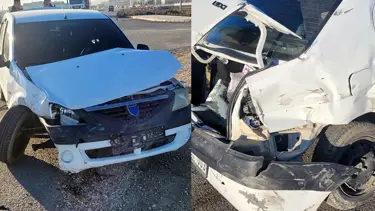 İşçi servisi ile otomobil çarpıştı: 16 yaralı