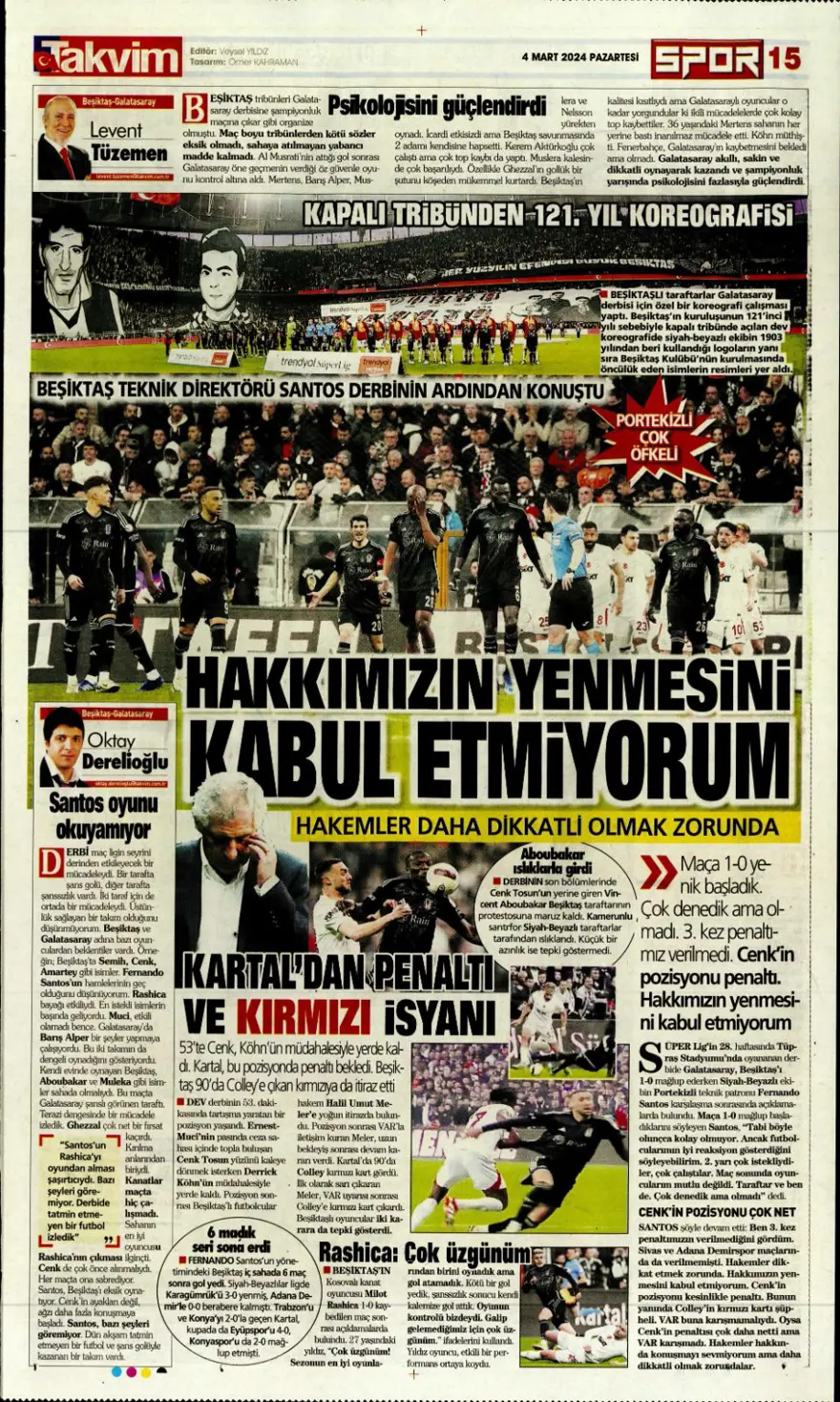 "Aslan tarihi değiştirdi" (4 Mart 2024 spor manşetleri) 15