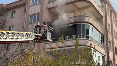 Çankırı'da apartman dairesinde yangın