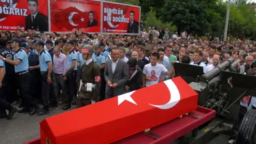 Şehit çavuşa hüzünlü veda