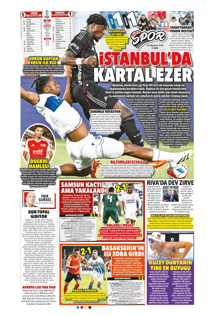 "Meksika ateşi" (22 Ağustos spor manşetleri) 13