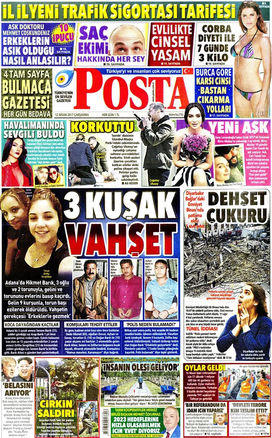 Günün gazete manşetleri - 12 Nisan 2017 8