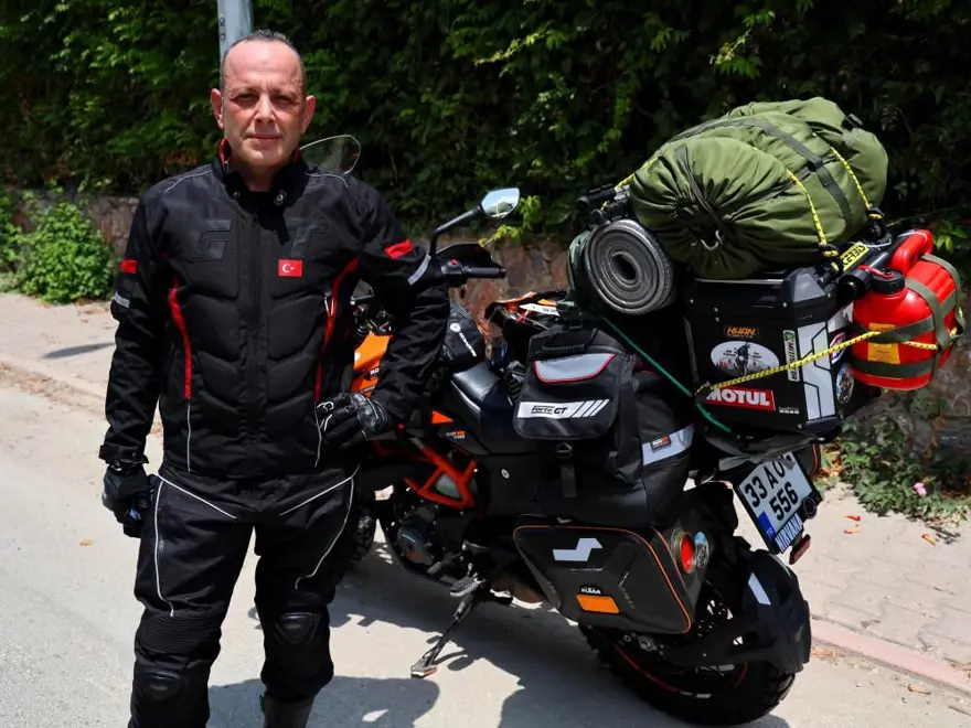 Adana’dan motosikletiyle kuzey kutup dairesine doğru yolaçıktı: 45 gün sürecek yolculuk başladı 3
