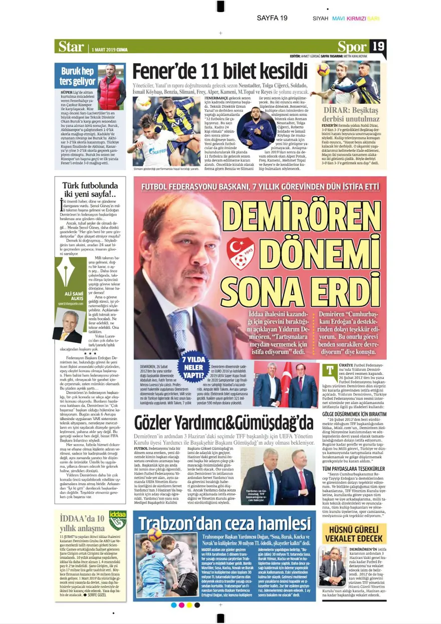Günün spor manşetleri (1 Mart 2019) 10