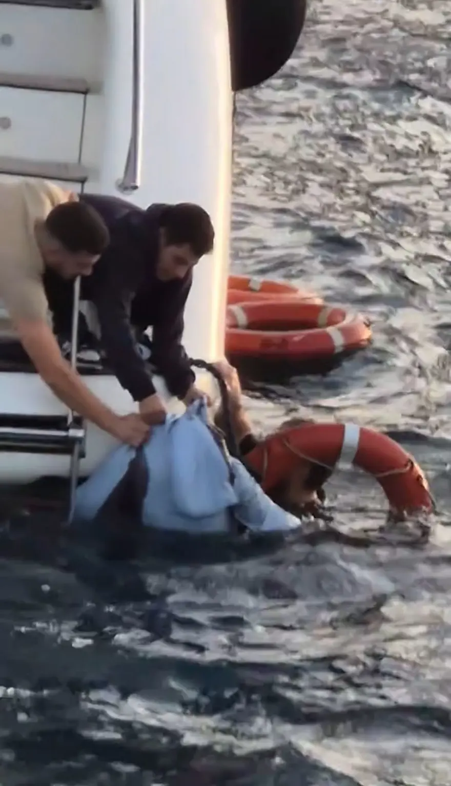 Boğaz'da denize düşen kadın için seferber oldular 1