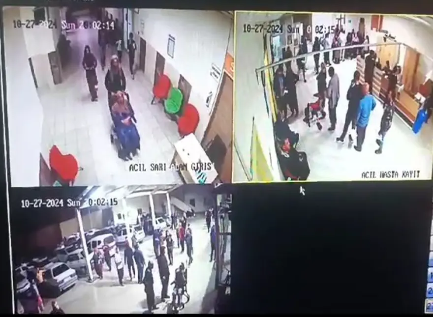 Adana’da deprem anı: Hastanedeki panik kamerada 
