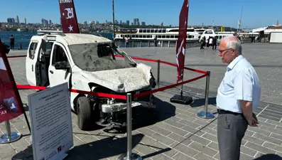 15 Temmuz’da tankın ezdiği otomobiller sergileniyor