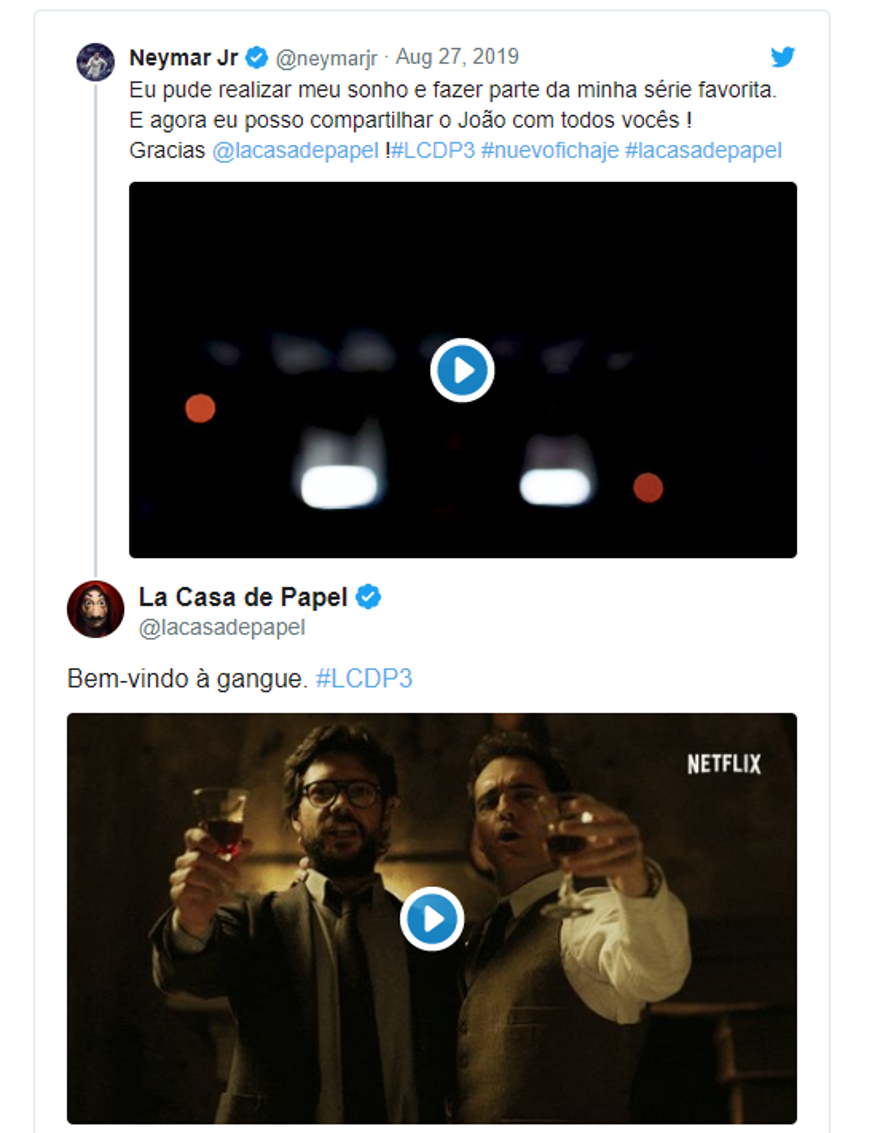 Yıldız futbolcu Neymar, La Casa de Papel'de 3