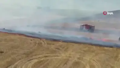 Büyükçekmece'de otluk alanda yangın