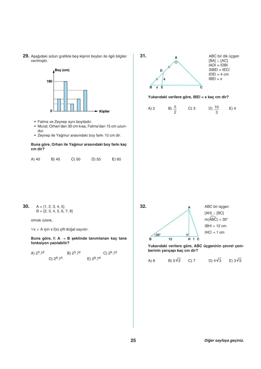 Uğur Okulları TYT -2 deneme sınavı 24