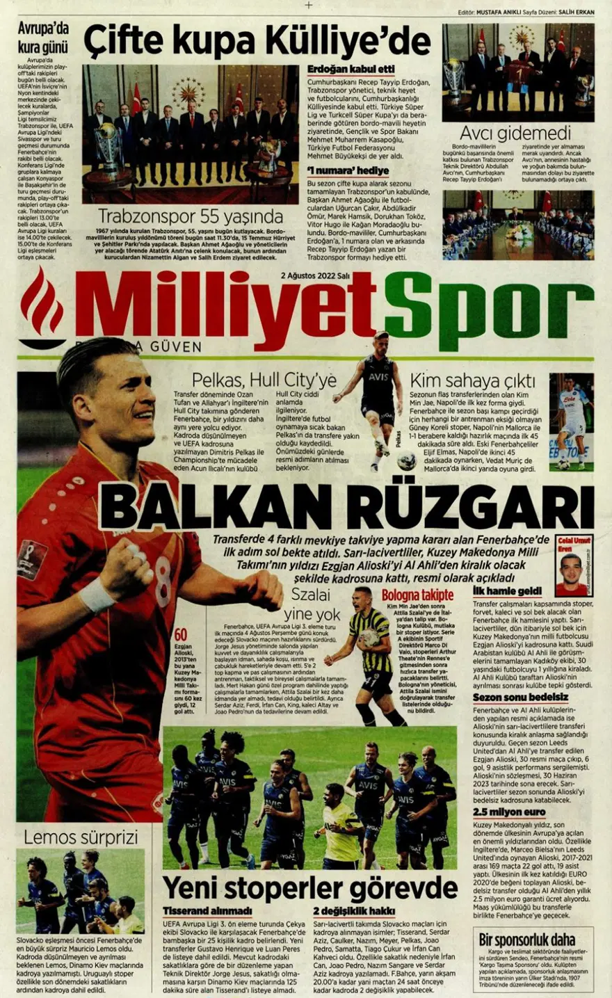 Günün spor manşetleri (2 Ağustos 2022) 6