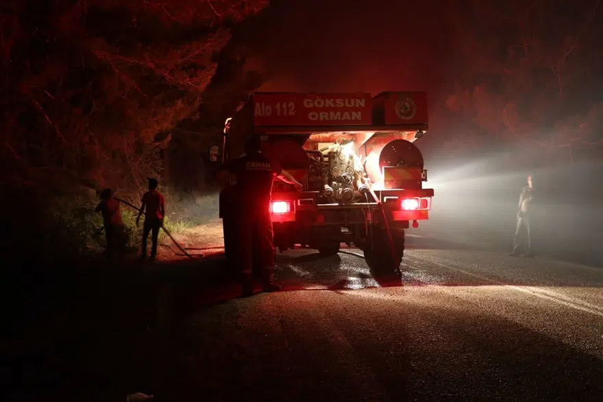 Yangın çıkan iller: Antalya, Adana, Mersin,Muğla, Osmaniye ve Kayseri 'de orman yangınları 45