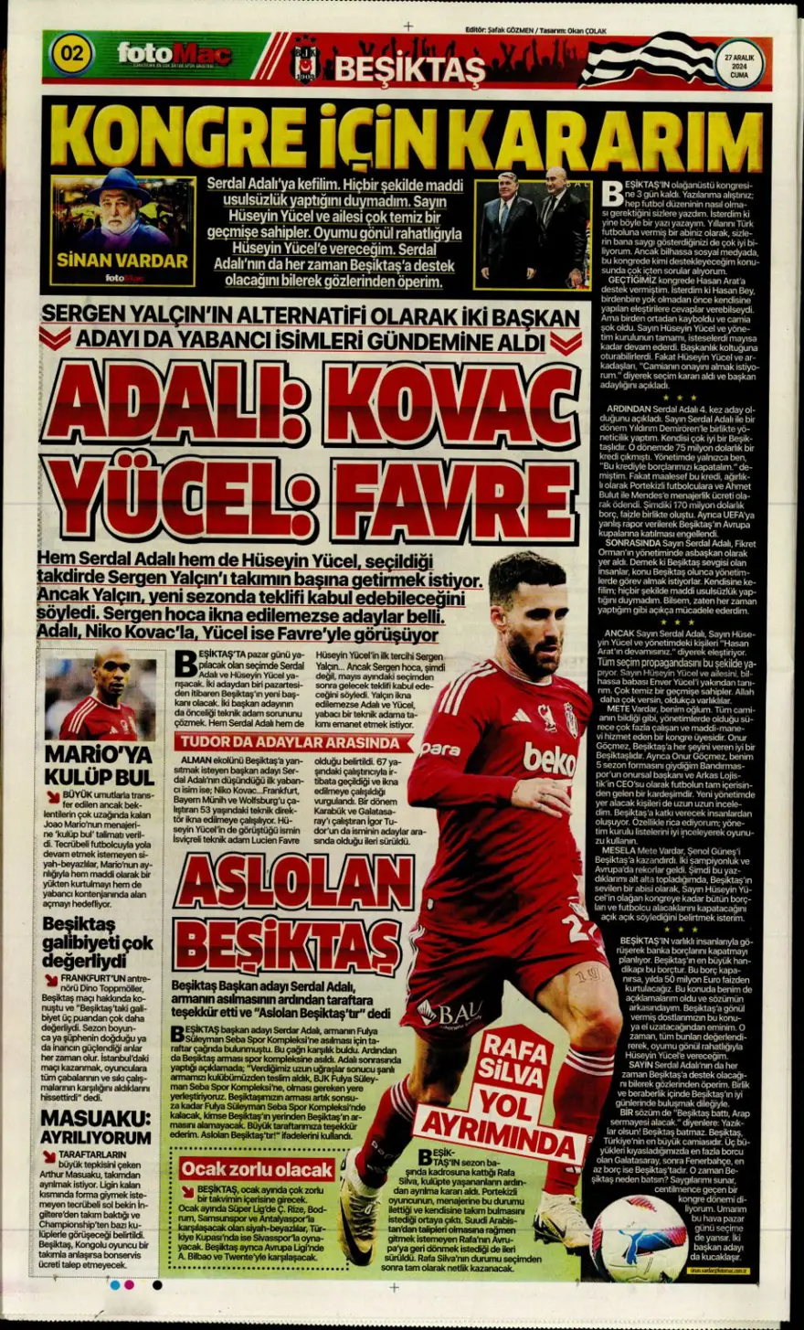 "Mourinho'dan Rashford'a davet" (27 Aralık 2024 spor manşetleri) 3