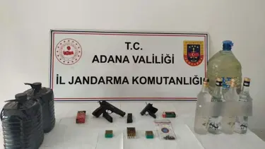 Adana'da 21 litre sahte içki ele geçirildi