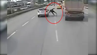 Otobanda korkutan kaza