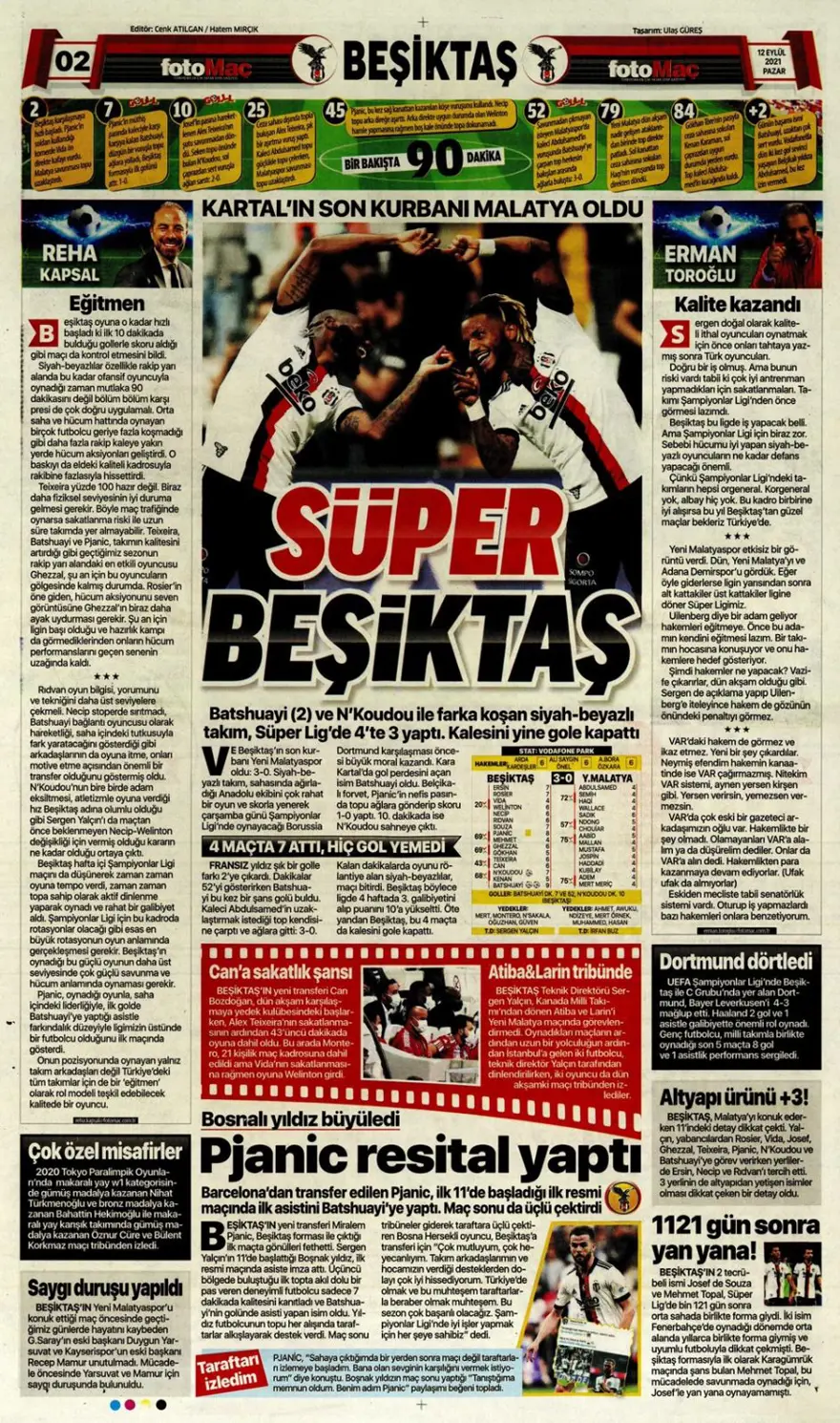 Günün spor manşetleri (12 Eylül 2021) 31 Günün spor manşetleri (12 Eylül 2021) 31