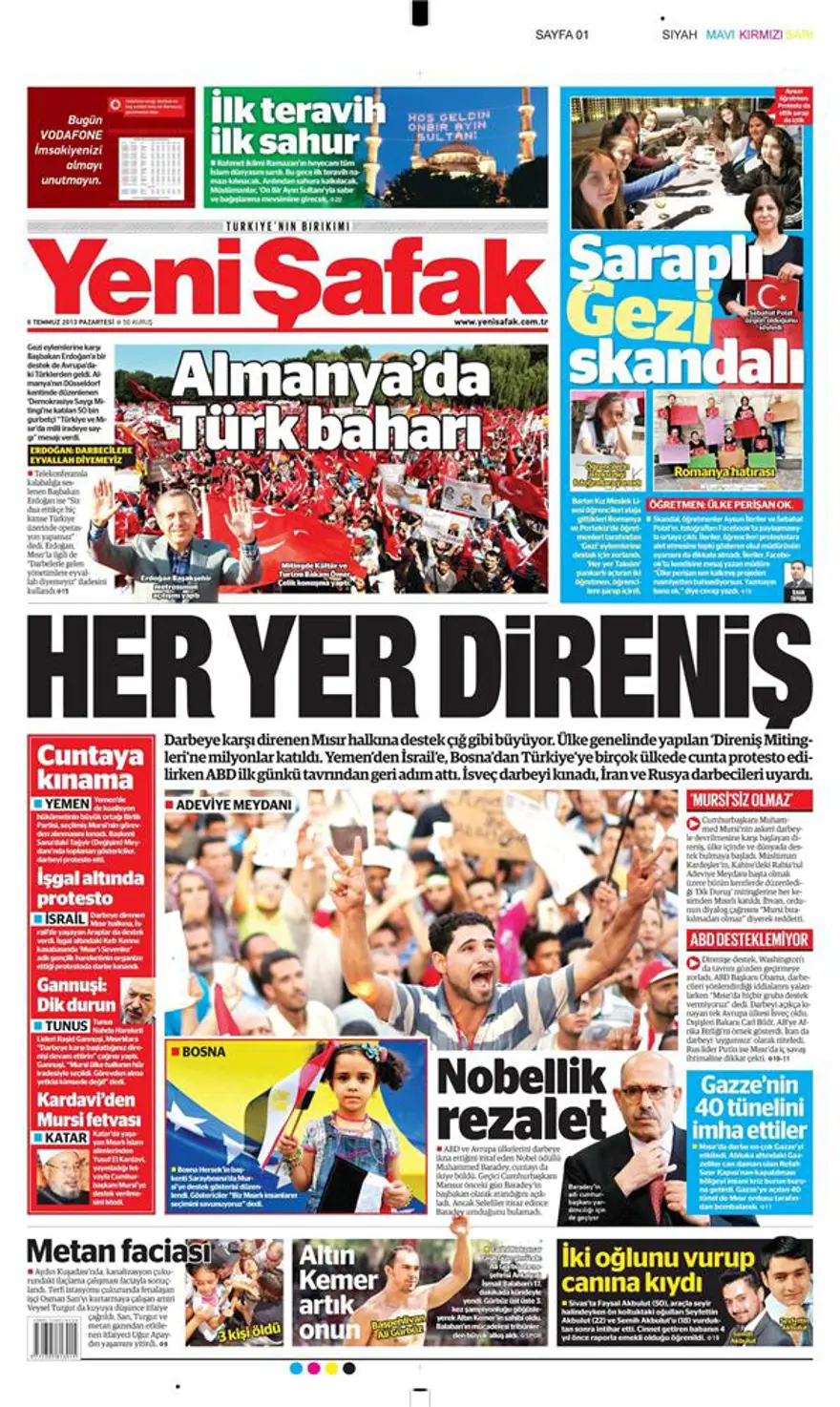 8 Temmuz 2013 gazete manşetleri 20