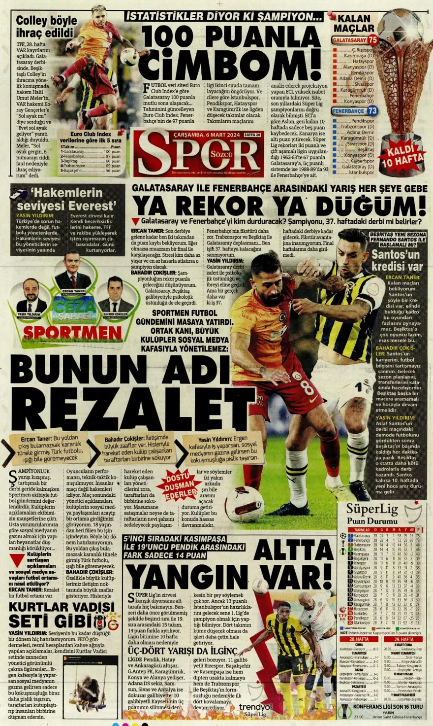 "Transfer planı şimdiden hazır" (6 Mart 2024 spor manşetleri) 9