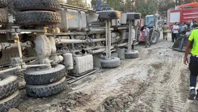 Hafriyat kamyonunun sürücüsünün acı ölümü