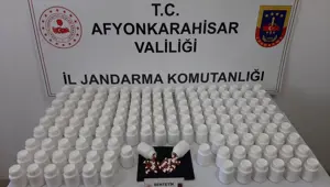 Afyon'da operasyonu: 8 bin adet uyuşturucu ele geçirildi