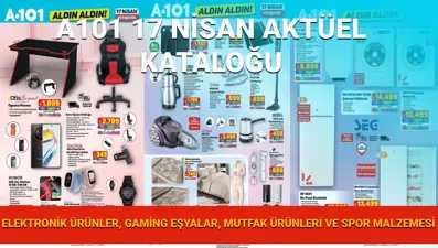A101 market 17 Nisan aktüel kataloğu: Oyuncu koltuğu-masası, dik süpürge, halı ve fritöz geliyor