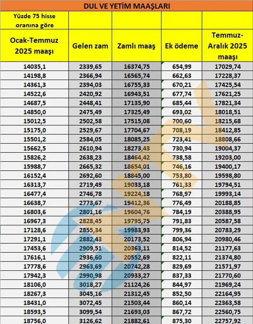 Son dakika... Dul ve yetim aylıkları belli oldu 9