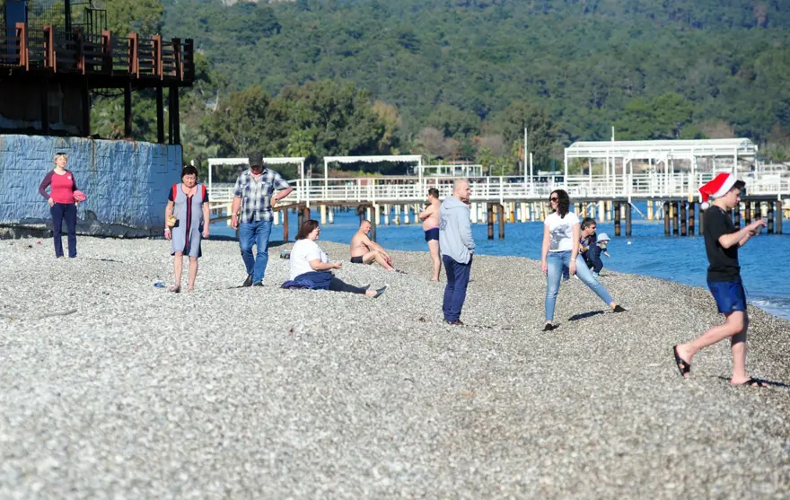 Yılın ilk gününde deniz keyfi 