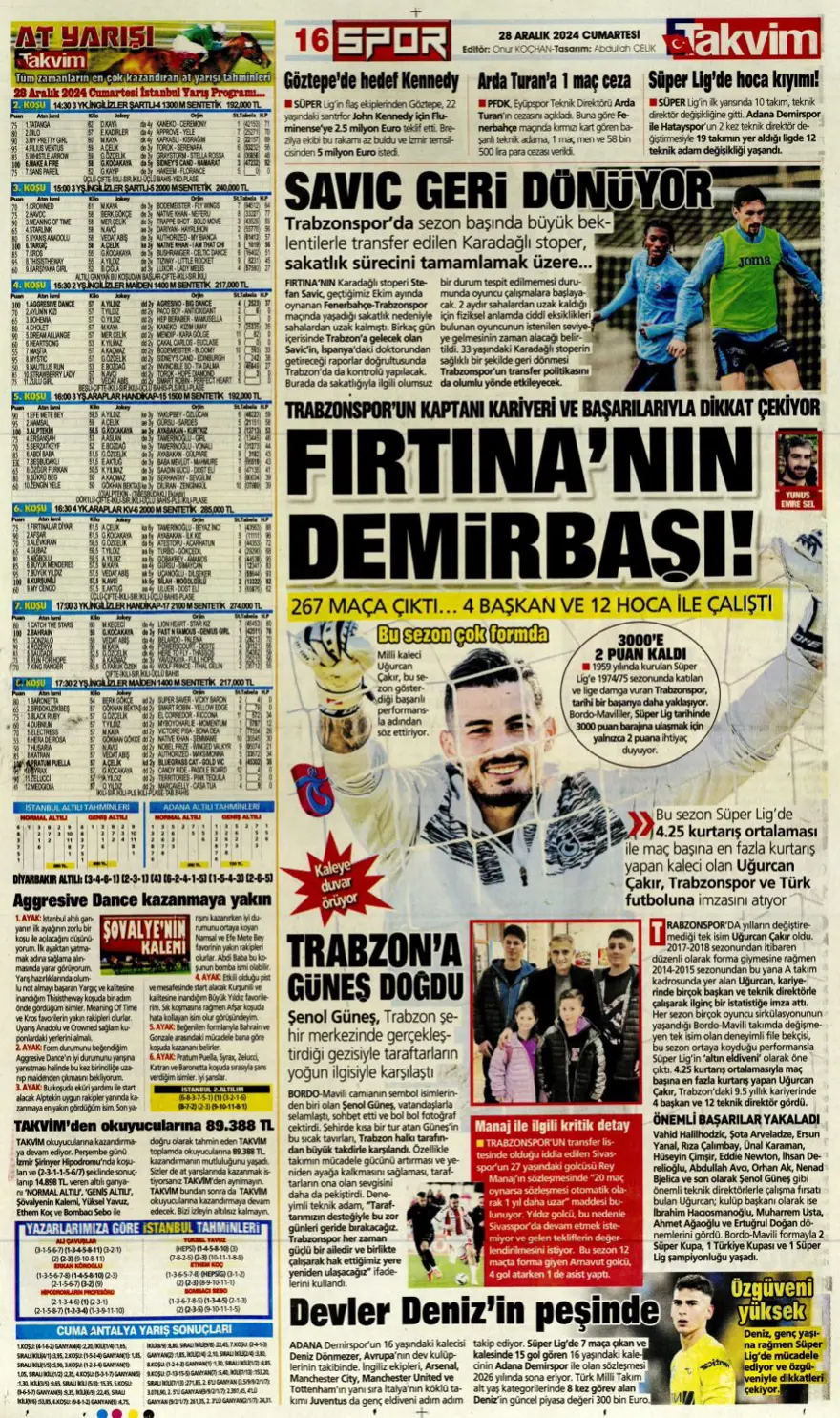 "Richarlison bombası" (28 Aralık 2024 spor manşetleri) 13 "Richarlison bombası" (28 Aralık 2024 spor manşetleri) 13