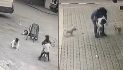 Dili boğazına kaçan çocuğu kurtardı: ‘‘Gözümün önünde oldu, koşup yavruyu kurtardım’’