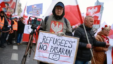 Polonya'da göçmen karşıtı eylem: "Tusk'tan kurtulmalıyız"