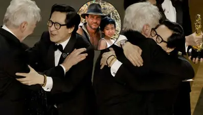 Ke Huy Quan ile Harrison Ford 95. Oscar Ödül Töreni'nde yeniden bir araya geldi