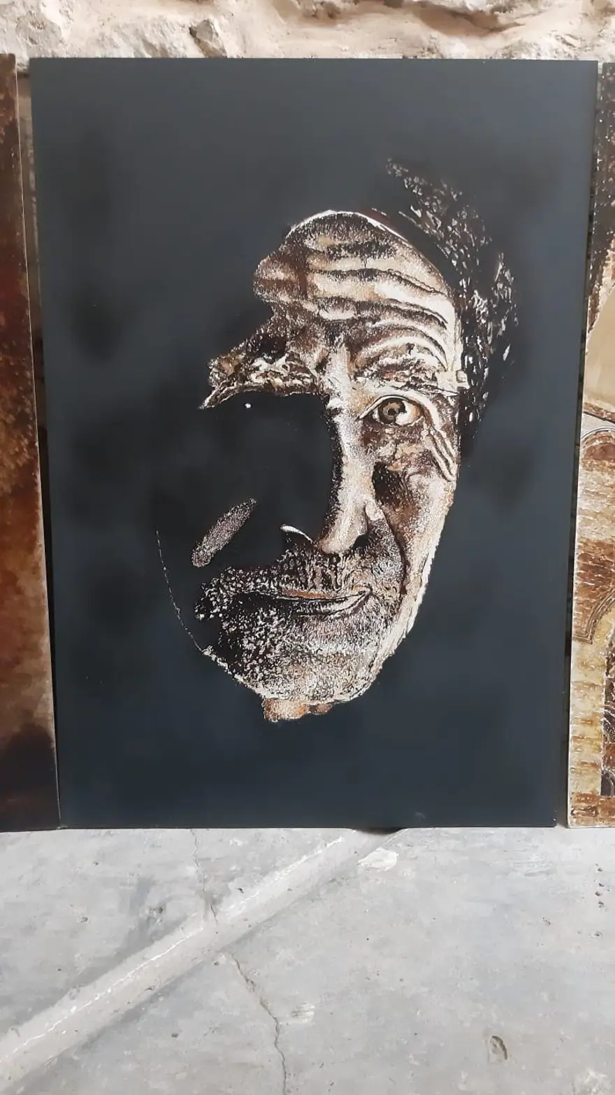 Ziftten yaptığı tablolar görenleri hayran bırakıyor 4