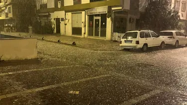 Çanakkale'de dolu yağışı etkili oldu