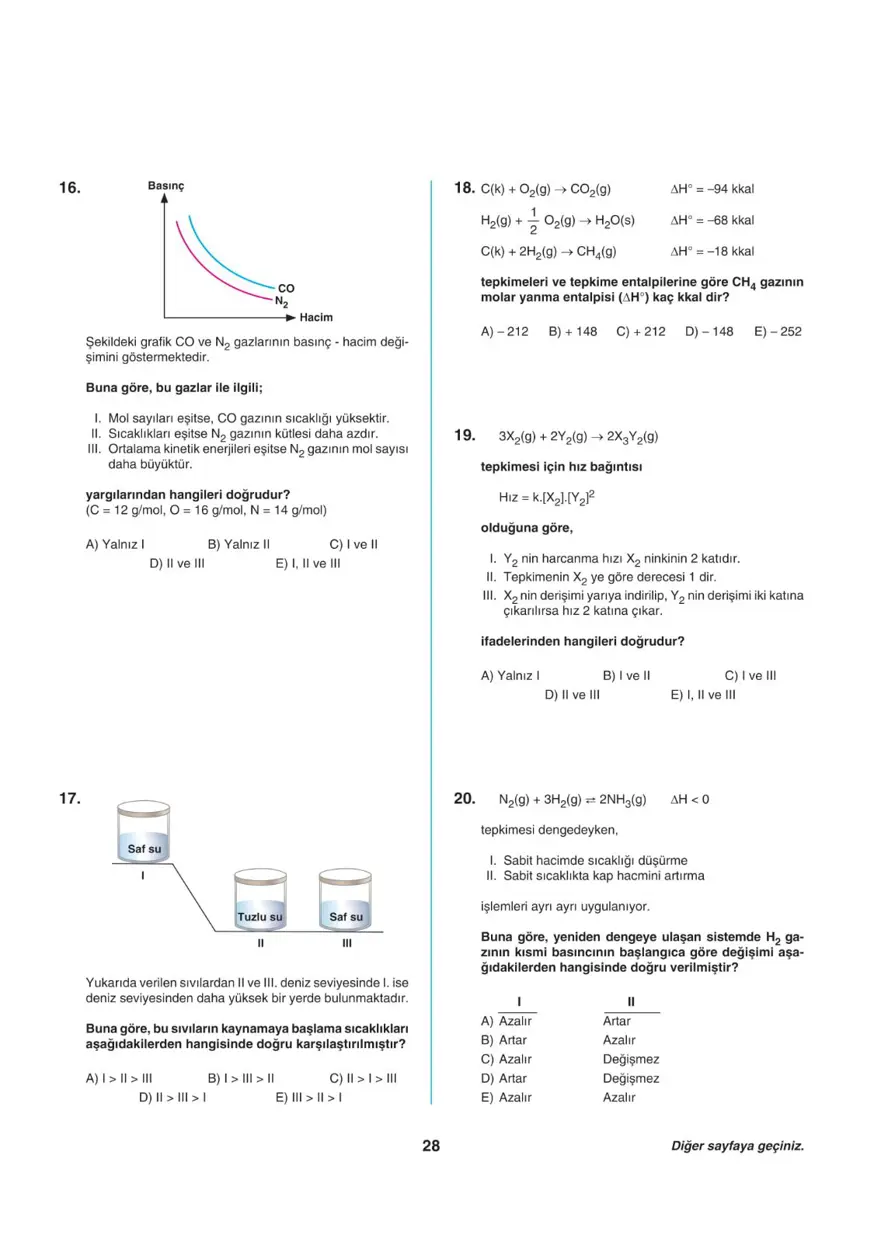Uğur Okulları AYT -2 deneme sınavı 27