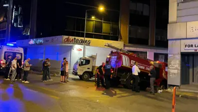 Kağıthane'de iş merkezinde yangın paniği