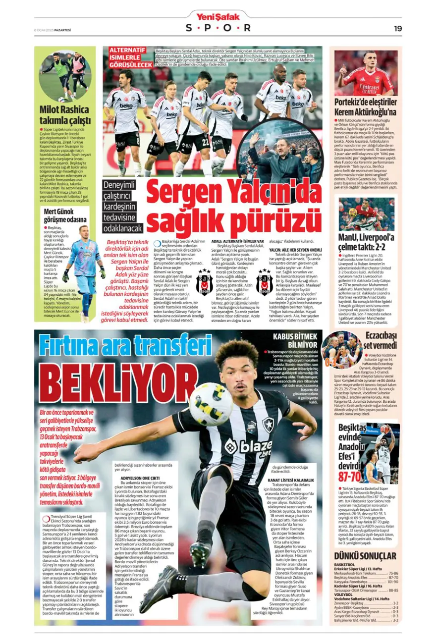 "Hızlı tren Nesyri" (6 Ocak 2025 spor manşetleri) 34