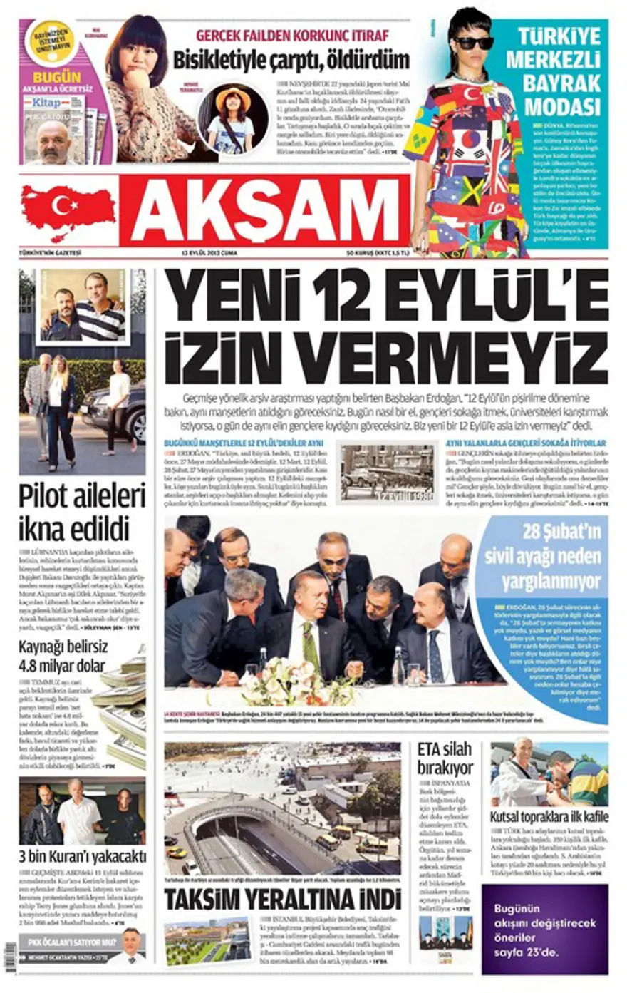 Günün Manşetleri- 13 Eylül 2013 9 Günün Manşetleri- 13 Eylül 2013 9