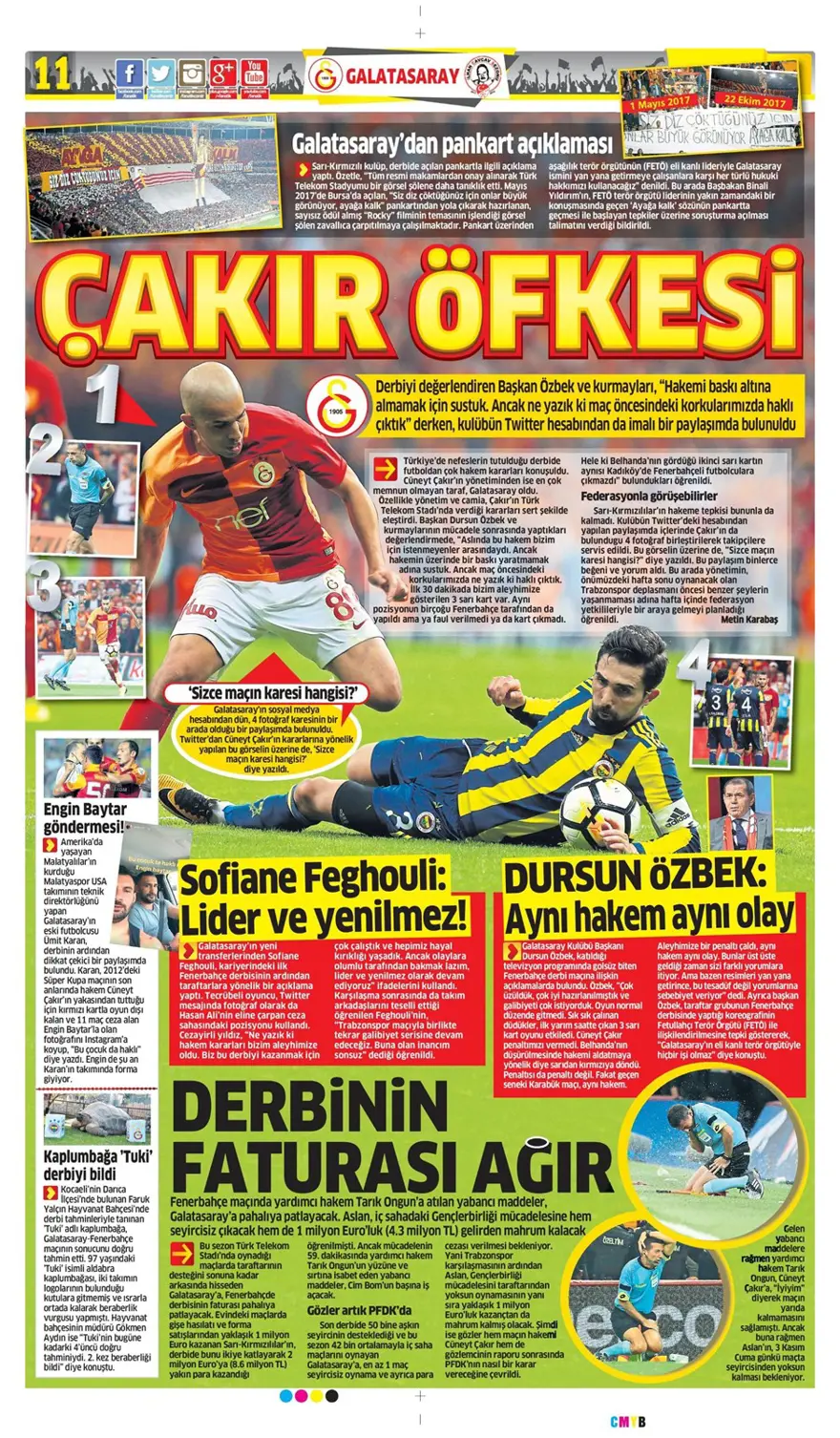 Günün spor gazeteleri (24 Ekim 2017) 1