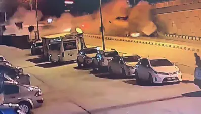 Freni patlayan arazözün feci kazası