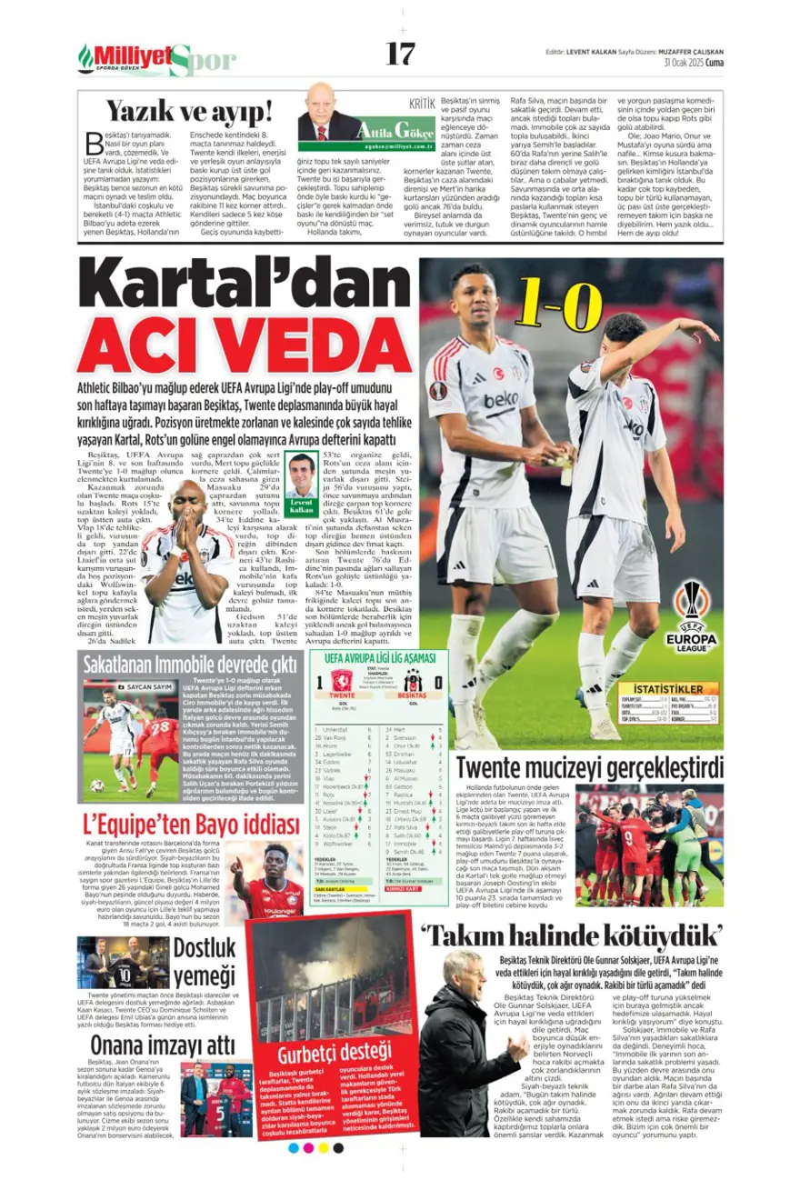 "İki play-off, bir off" (31 Ocak 2025 spor manşetleri) 21 "İki play-off, bir off" (31 Ocak 2025 spor manşetleri) 21