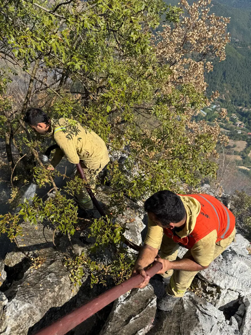 Küre Dağları Milli Parkı'ndaki yangın | Orman işçileri, alevlerden son anda kurtuldu 1