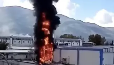 Bursa'da fabrika yangını