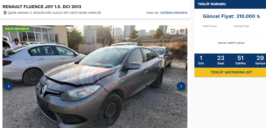 Kamu araçları 250 bin liraya satışta: Kamu araçları satış ihalesine nasıl girilir? (E-İhale giriş ekranı) 12