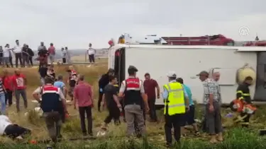 Amasya'da yolcu otobüsü devrildi: 6 ölü 36 yaralı