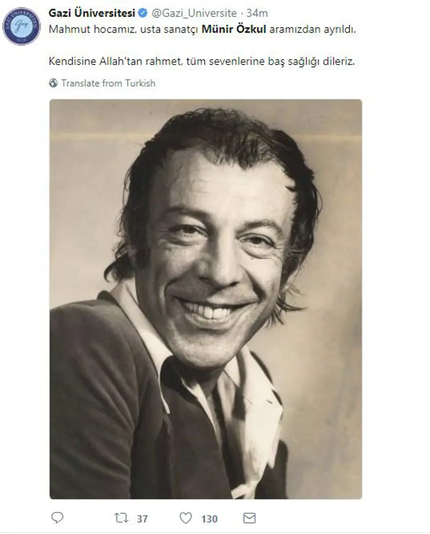 Ünlü isimlerden Münir Özkul paylaşımları (Ustanın ardından sosyal medya) 23 Ünlü isimlerden Münir Özkul paylaşımları (Ustanın ardından sosyal medya) 23