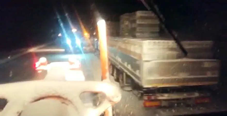 Antalya-Konya karayoluna kar engeli 12