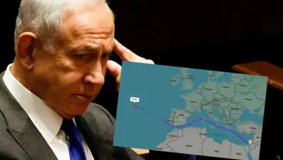 Netanyahu uçmuyor kaçıyor. İsrail Başbakanı'nın uçağı garip rota izledi