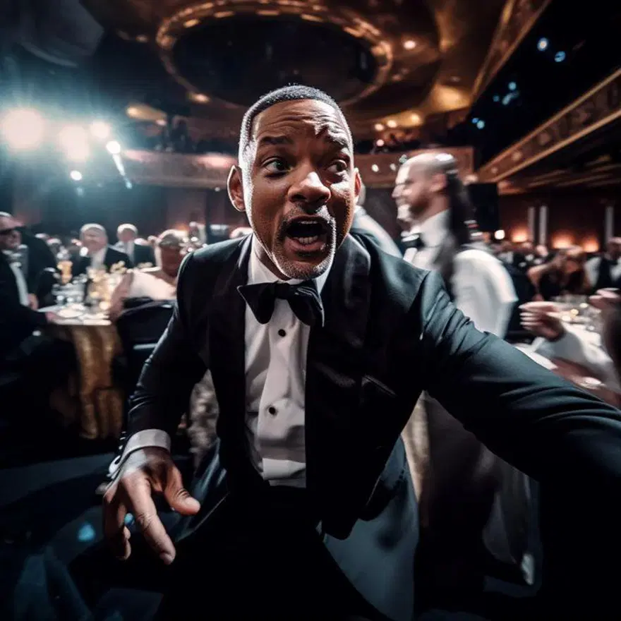 Will Smith'in tokadı yapay zekayla Chris Rock'ın gözünden canlandırıldı 2