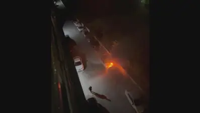 Hatay'da otomobil alevlere teslim oldu