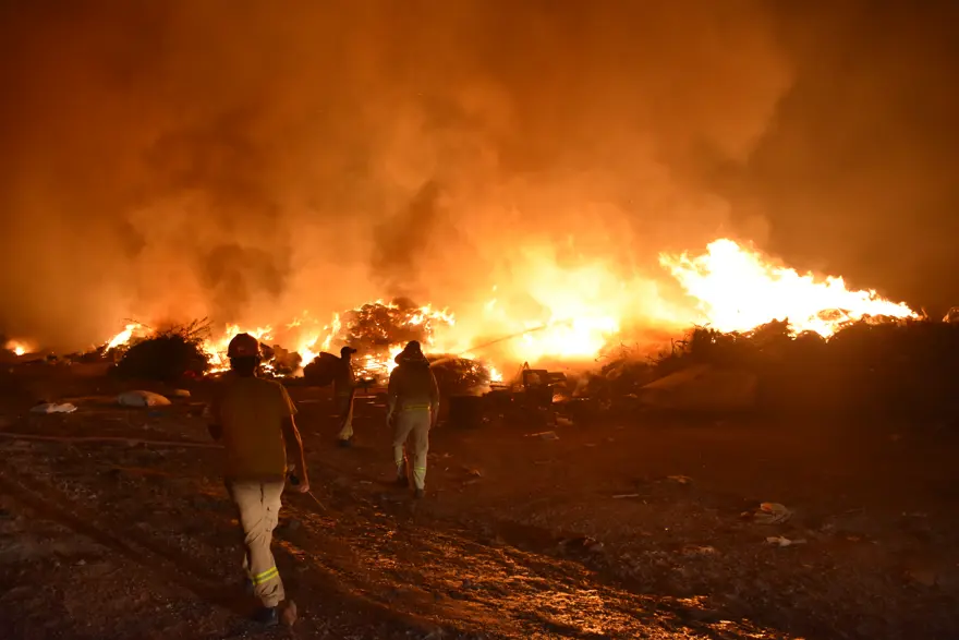 Bodrum’da korkutan yangın 